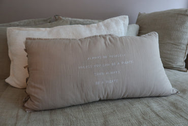 Linnen Pillow + Filling | Always Be Yourself | Natural