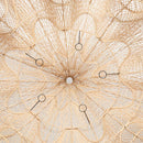 Rattan hang lamp flower shape - 40 cm -naturel