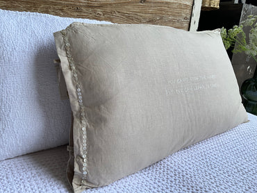 Linnen Pillow + Filling | Can’t Stop The Waves | Natural