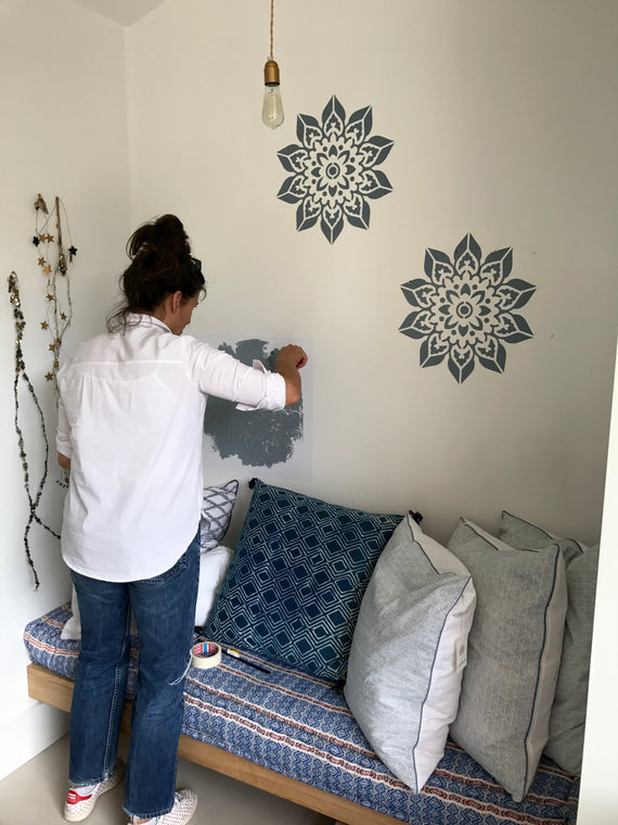 Doily Mandala - Mandala muur stencil