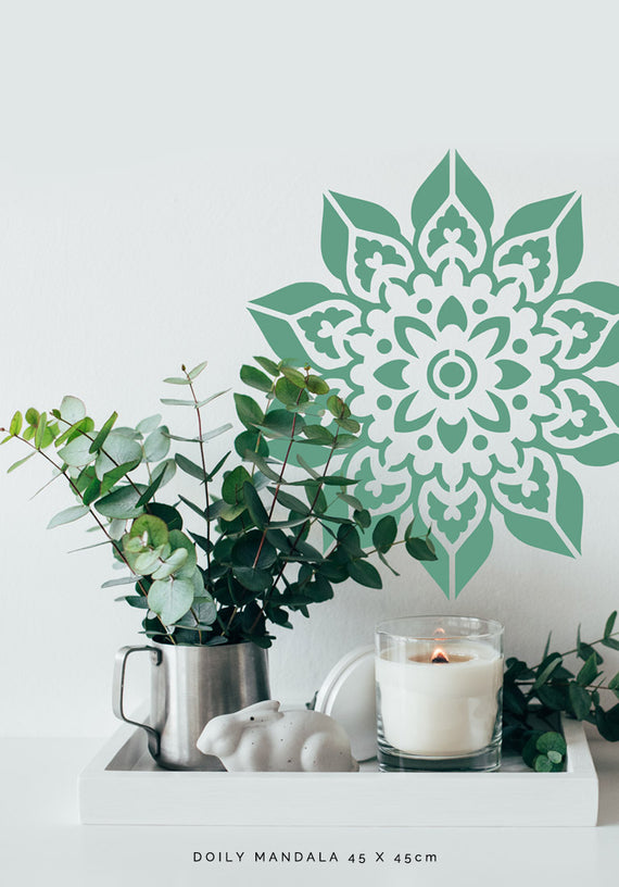 Doily Mandala - Mandala wall stencil